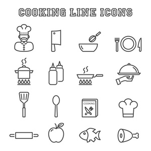 烹饪线图标