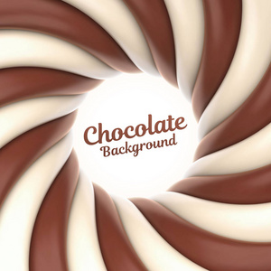巧克力的旋流背景与地方为您的内容