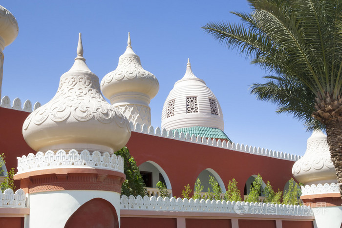 美丽的神话般的阿拉伯古城视图