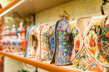 土耳其陶瓷在土耳其伊斯坦布尔的大市集
