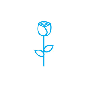 生长玫瑰线形图标概念。生长的玫瑰线矢量符号, 符号, 插图