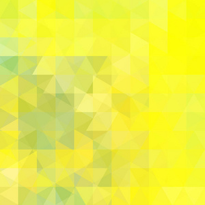 与三角形的抽象矢量背景。黄色几何矢量图。创意设计模板