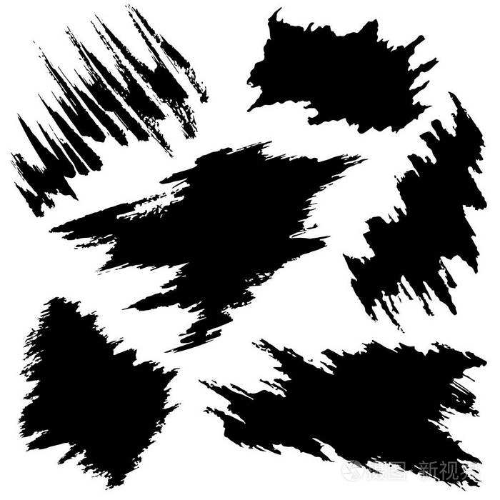 渗墨黑色油墨又脏又臭的集合.颜料墨水一套