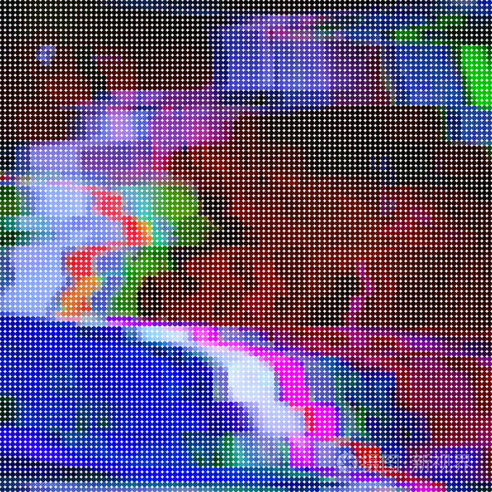 下方的抽象矢量背景作出的彩色像素马赛克数字的衰变信号错误电视失败