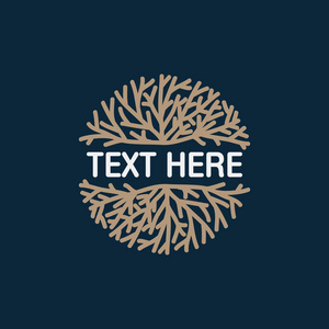 珊瑚标志矢量图标设计模板图片