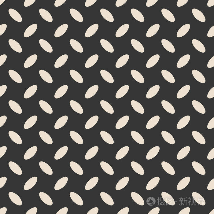 无缝的椭圆形的单色装饰品