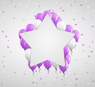 星徽和紫色气球