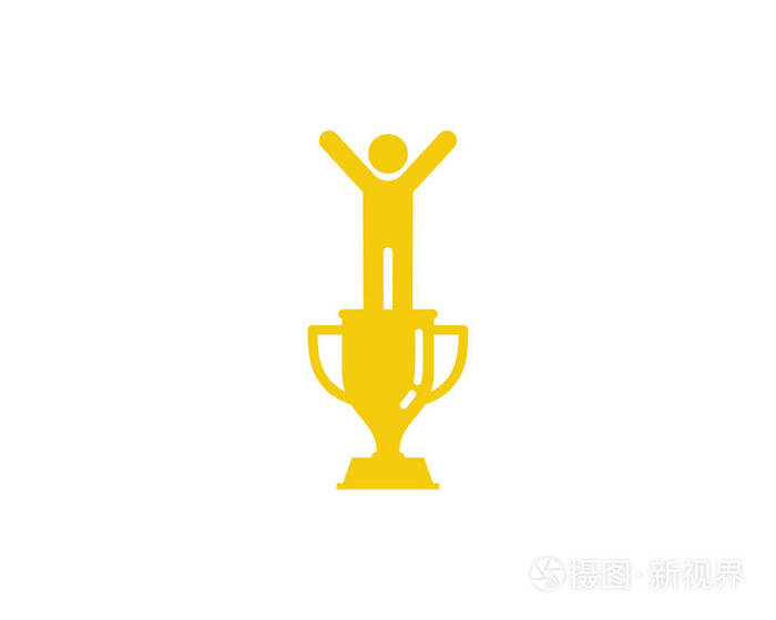 人优胜者金牌图标标志设计元素