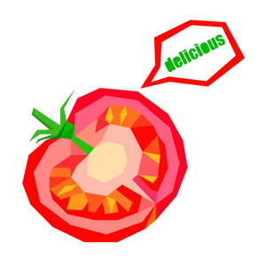番茄。食品，蔬菜，红，有机的健康的素食主义者插图
