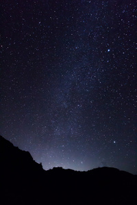 与许多闪亮的星星的夜空