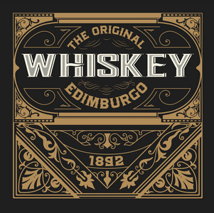 威士忌标签和包装设计图片