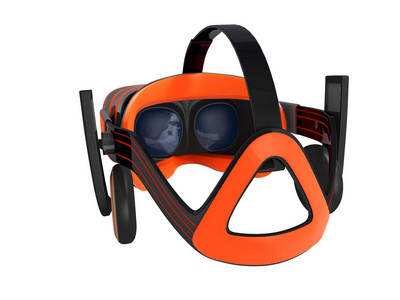 现代虚拟现实眼镜与耳机3d 声音与