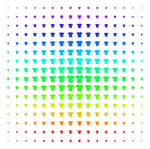 t恤形状半色调光谱效果