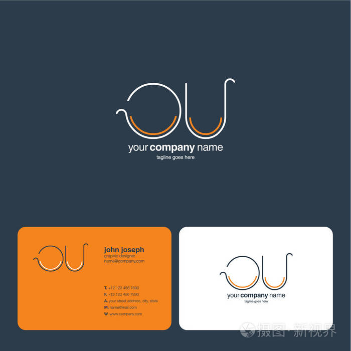 字母徽标ou名片模板