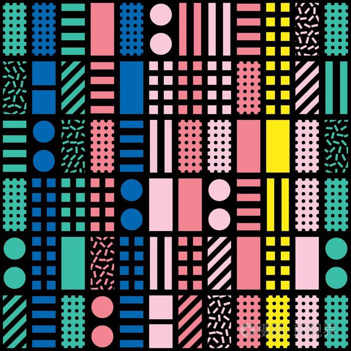 装饰的几何形状平铺多色的不规则图案抽象的彩色背景艺术装饰装饰格子