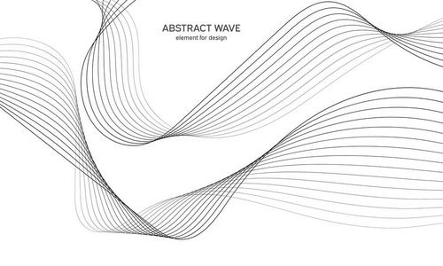 弯曲的波浪线,光滑的条纹照片
