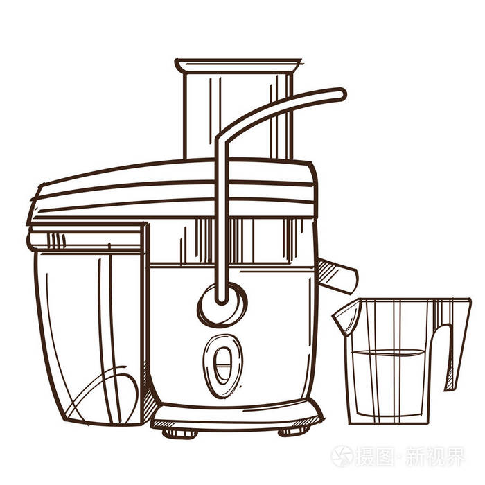 榨汁机.孤立在白色背景上的插图插画-正版商用图片0ocazi-摄图新视界