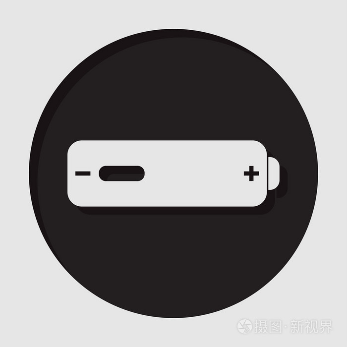 信息图标白色电池电量低