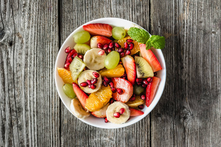 新鲜水果沙拉, 健康饮食和素食概念