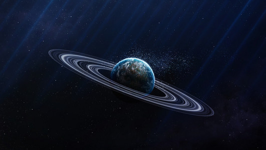与行星 恒星和星系中表现的美太空探索外层空间的宇宙场景.