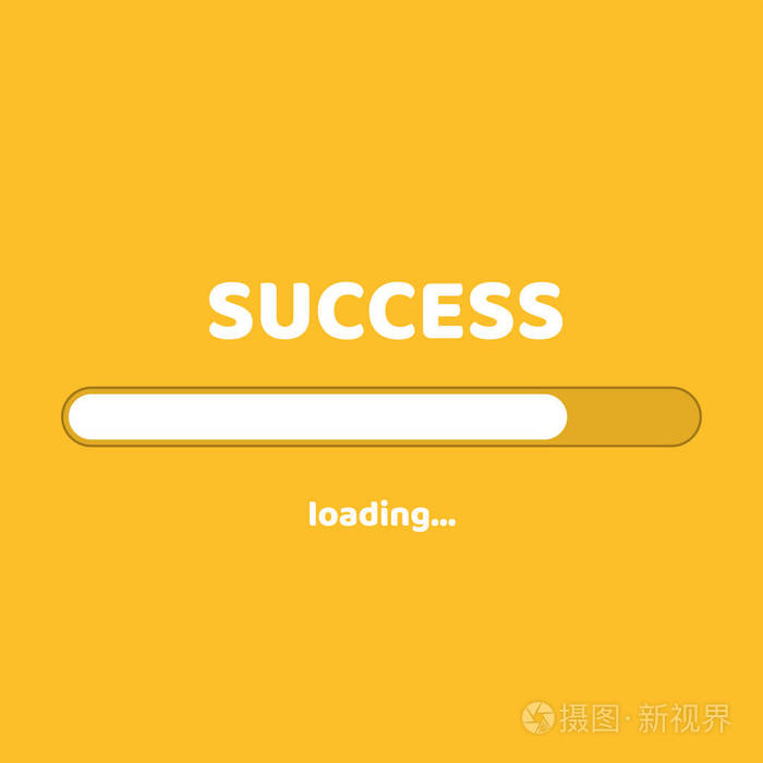 平面设计经营理念矢量图加载流缓冲成功