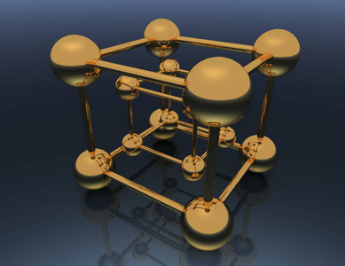 3d 分子结构背景. 3d 渲染插图