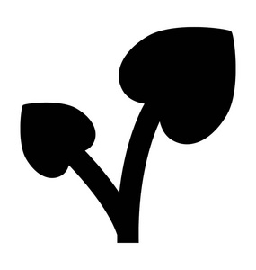 小树枝平面矢量图标照片