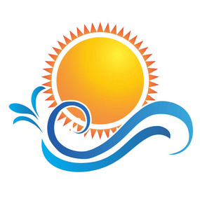 海浪和太阳图片-海浪和太阳素材-海浪和太阳插画-摄图新视界