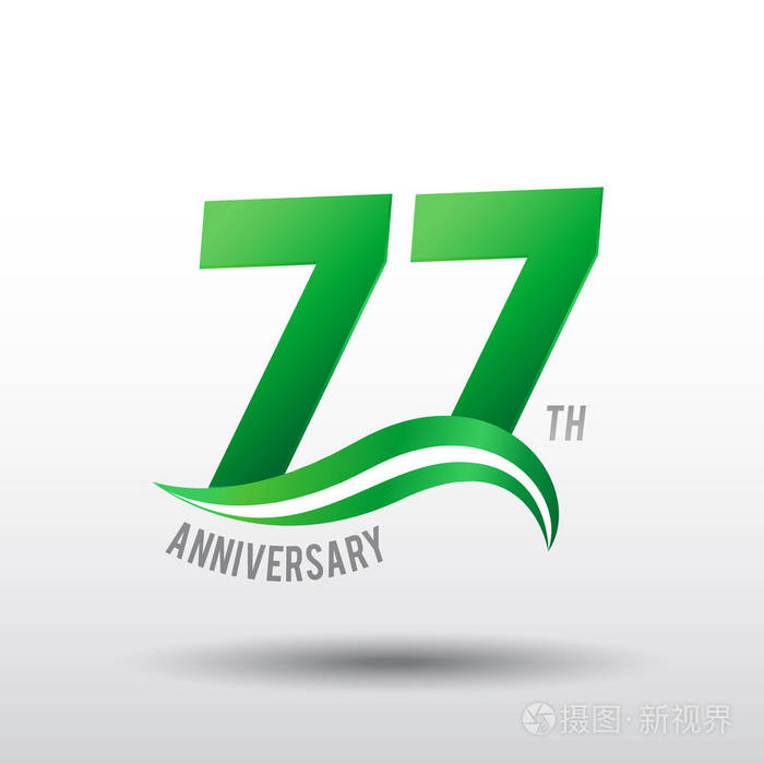 77年绿色周年纪念标志, 装饰背景