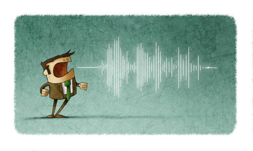 尖叫的商人的插图插画