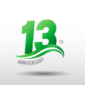 13年绿色周年纪念标志, 装饰背景