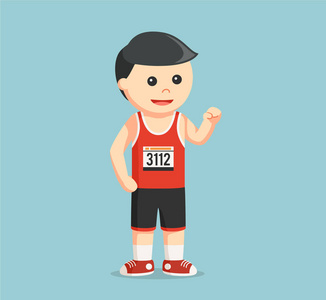 马拉松赛跑者插画设计图片