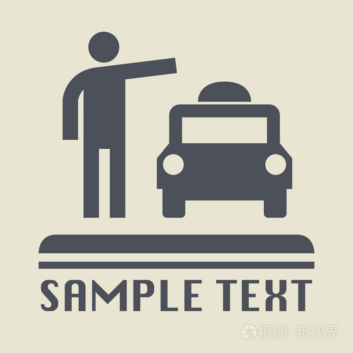 出租车汽车图标或标志