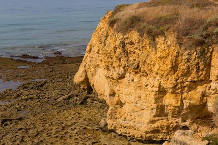 著名海滩的 Olhos de Agua 阿尔加维。这个海滩是著名的旅游地区的阿尔加维的一部分