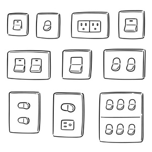 手绘开关图片-手绘开关素材-手绘开关插画-摄图新视界