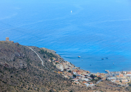 地中海海岸线西班牙卡塔赫纳。