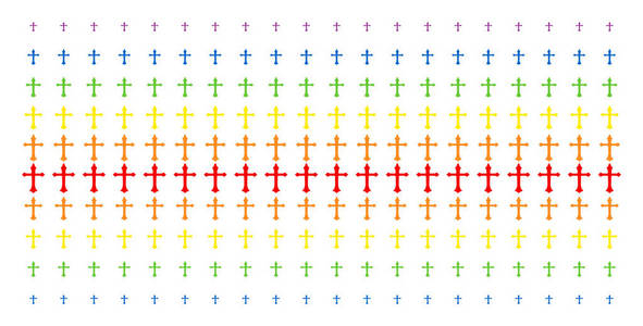 基督教十字形半色调频谱网格