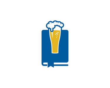 啤酒图书徽标图标设计