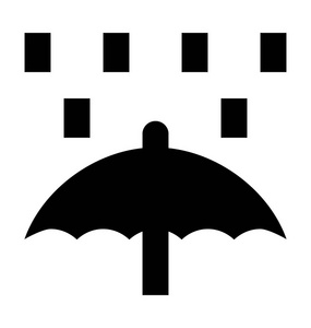 下着雨的矢量防雨平面矢量图标照片