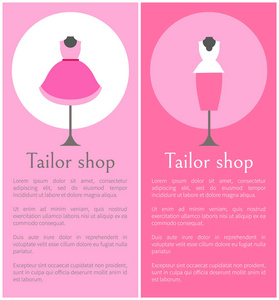 裁缝店宣传海报与模特图片