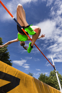 在 der Leichtathletik Hochspringerin