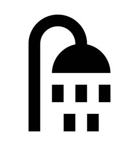 淋浴头平面矢量照片