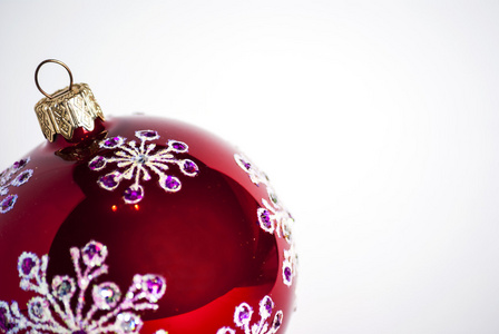 圣诞装饰红色玻璃球圣诞树玩具