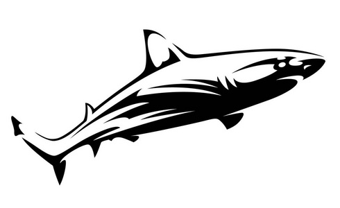 鲨鱼黑色形状