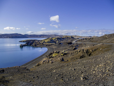国家公园冰岛。景色迷人的冰岛, 地热区。戏剧性和风景如画的场面