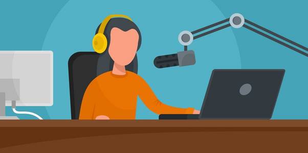 样式音乐音乐广播电台横幅水平, 平的样式照片