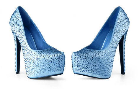 蓝色的女人鞋