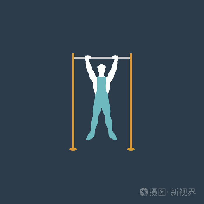 单杠和人插画-正版商用图片0odbds-摄图新视界