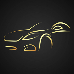 体育汽车剪影图片