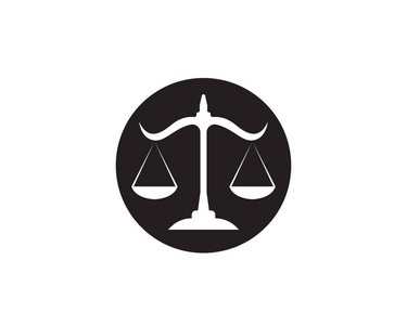 司法律师徽标和符号模板图标